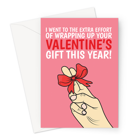 Cheeky Valentine's Card For Her - Gift Wrapped Fingers