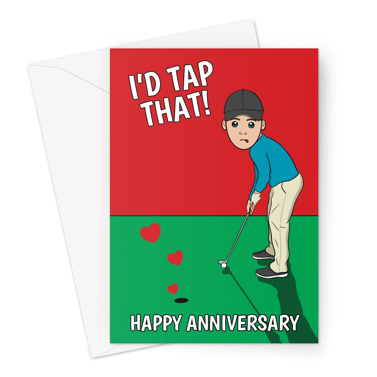 Anniversary Card For Golfer