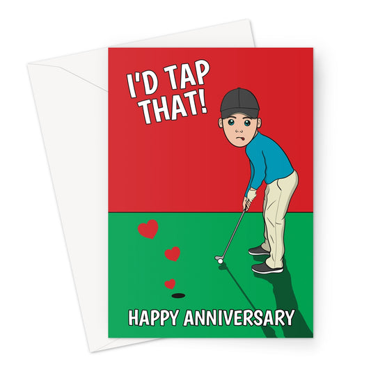 Anniversary Card For Golfer