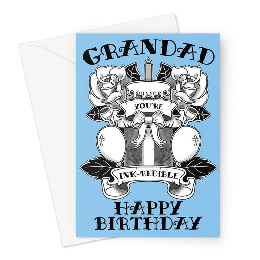 Tattoo Birthday Card For Grandad