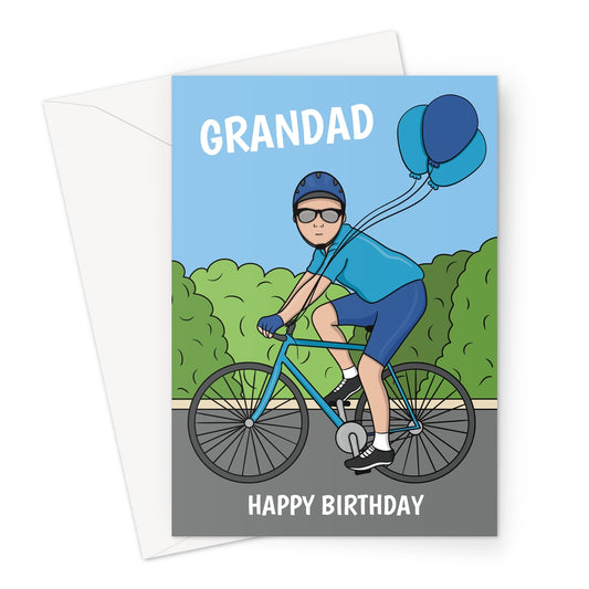 Cycling Birthday Card For Grandad