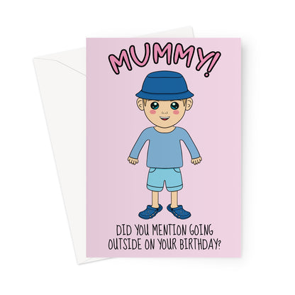 Funny Mummy Birthday Card - Boy Crocs