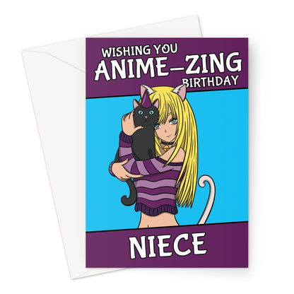 Japanese Manga Style Niece Birthday Card