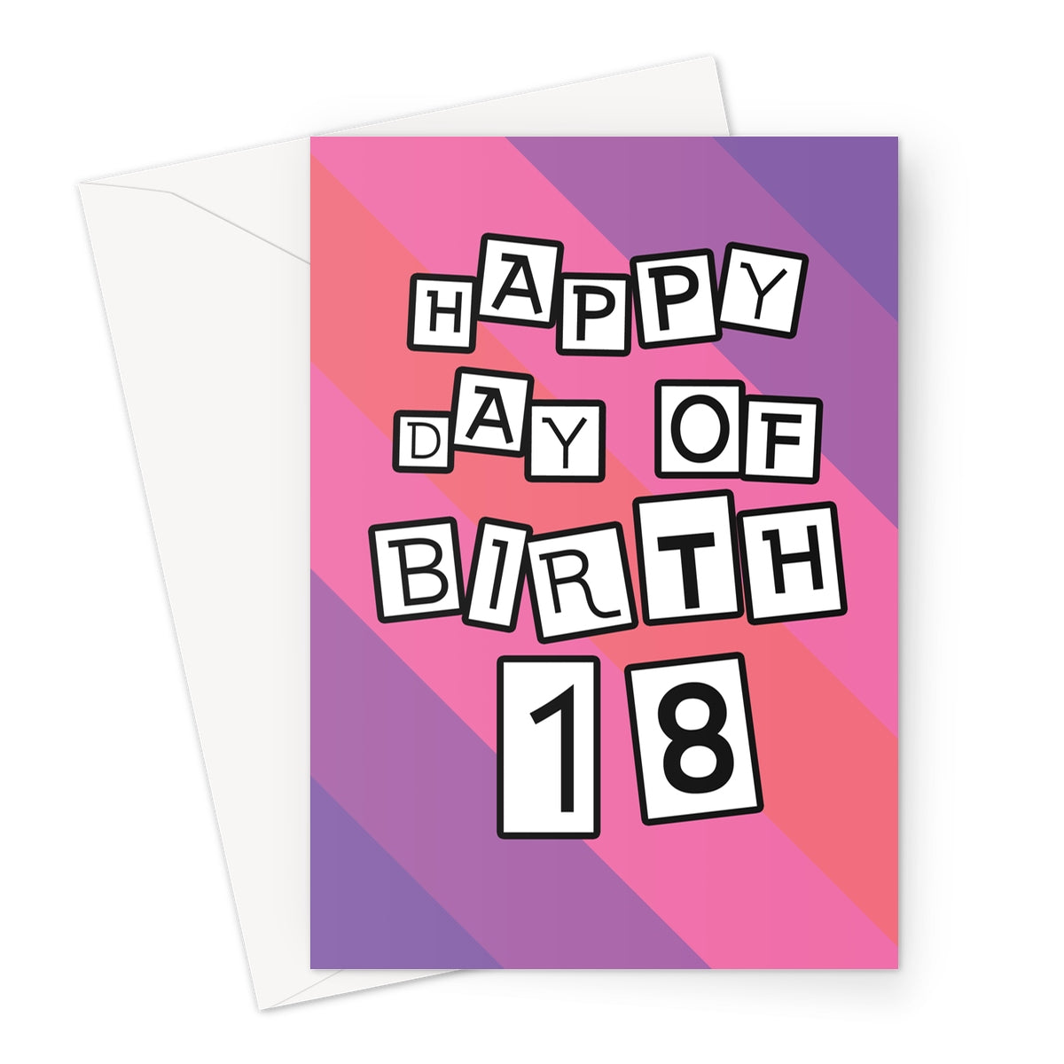 18th Birthday Card For Her - Pink