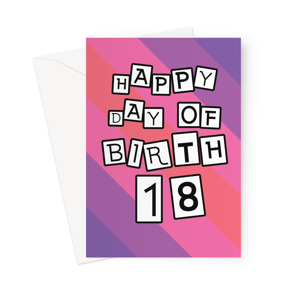 18th Birthday Card For Her - Pink