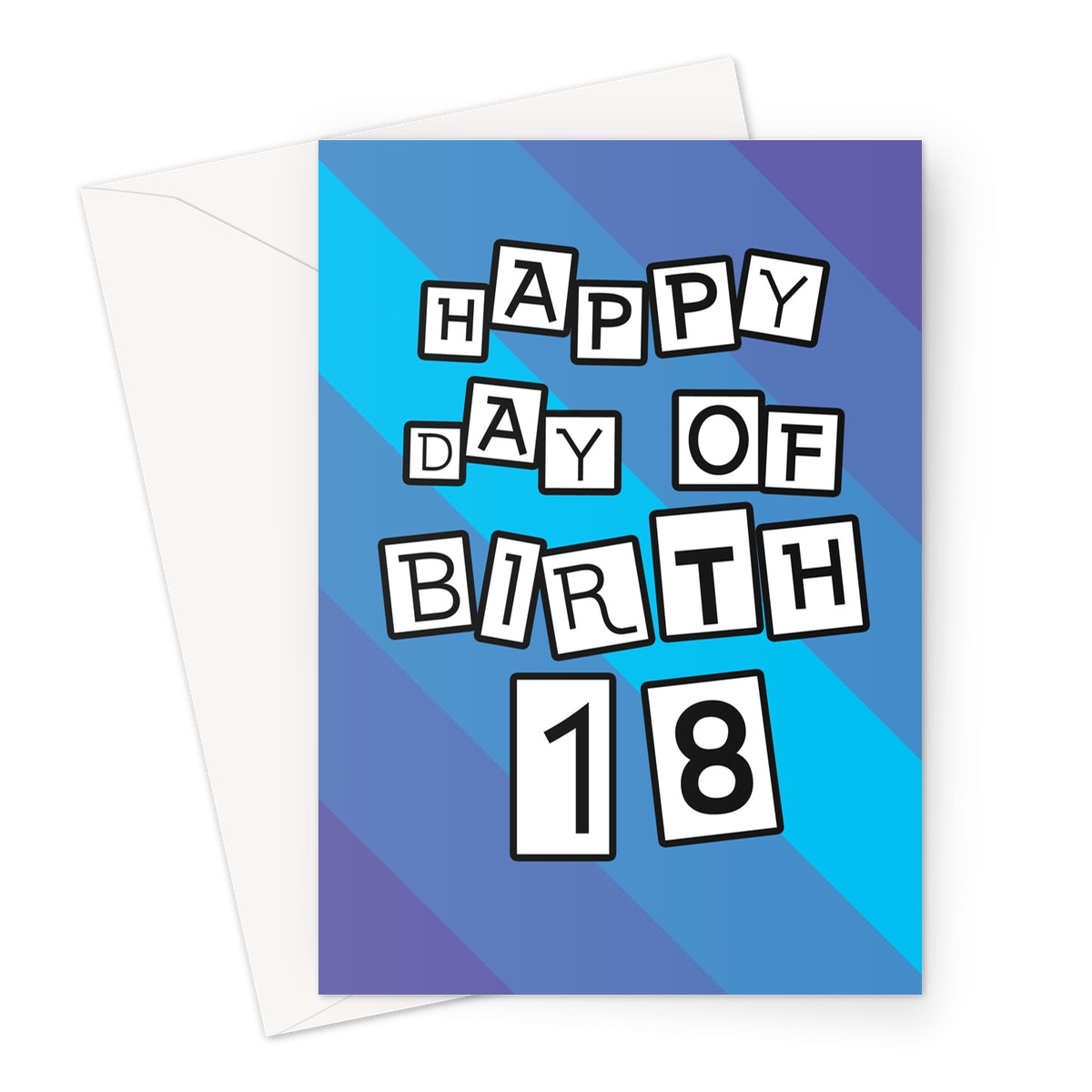 18th Birthday Card For Him - Blue