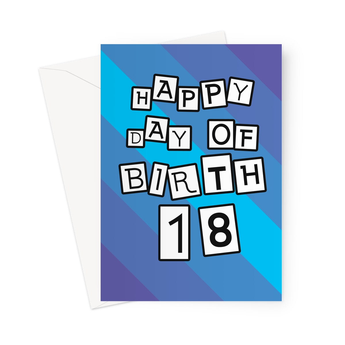 18th Birthday Card For Him - Blue