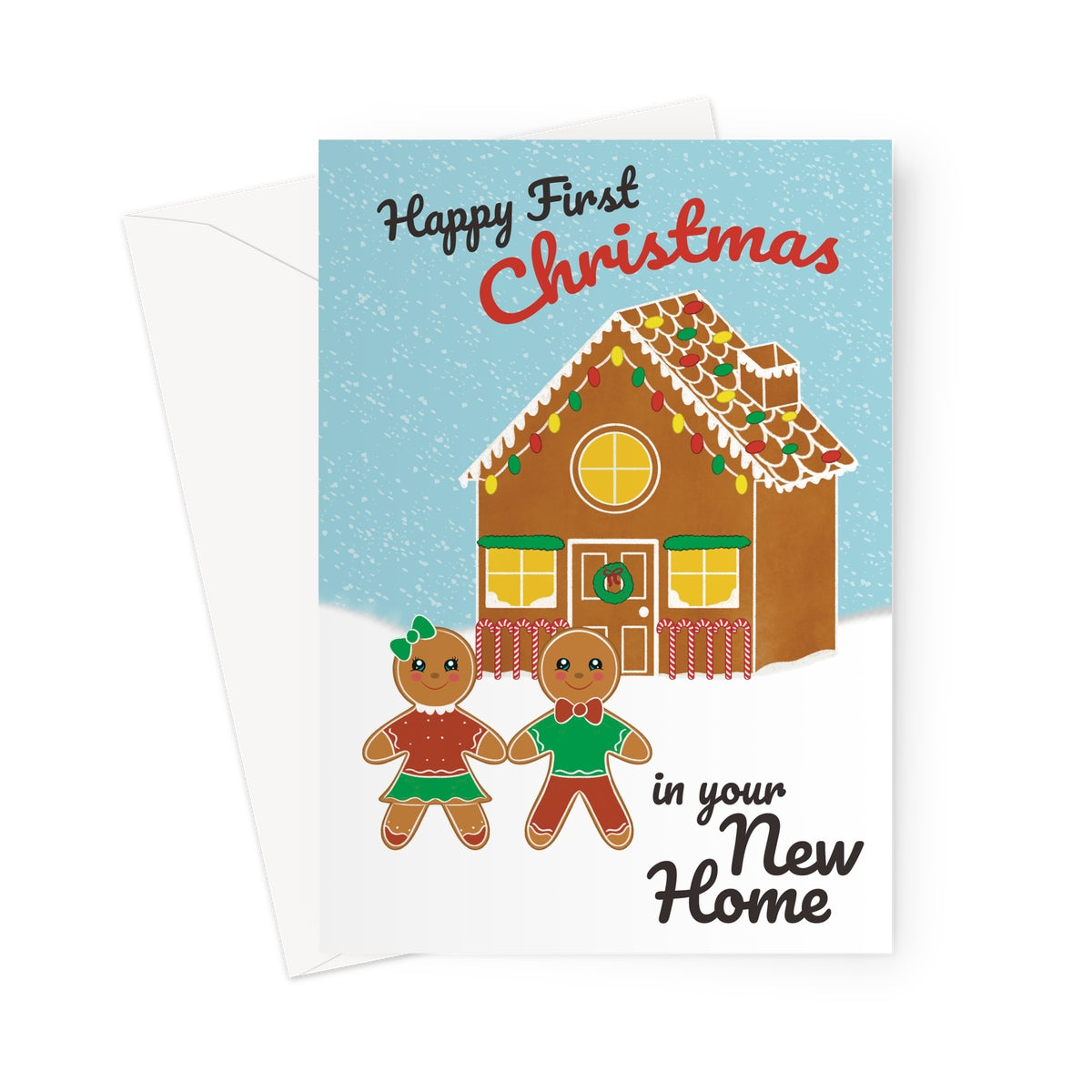 First Christmas In Your New Home Card - Gingerbread