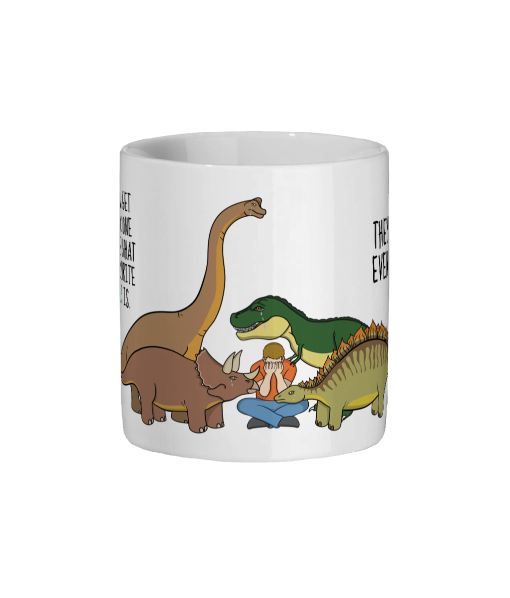 Favourite Dinosaur Mug For Adult | Funny Paleontologist Gift - Side View