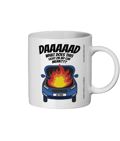 Dad Car Joke Mug | Car Advice From Dad | Father's Day Mug - Back View