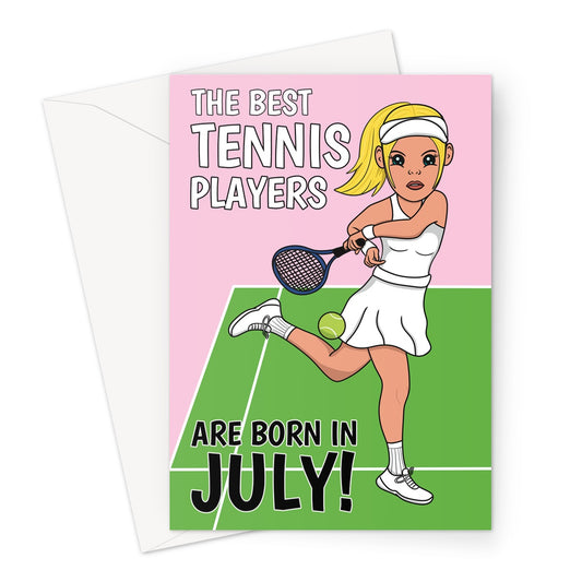 Lady Tennis Player Birthday Card