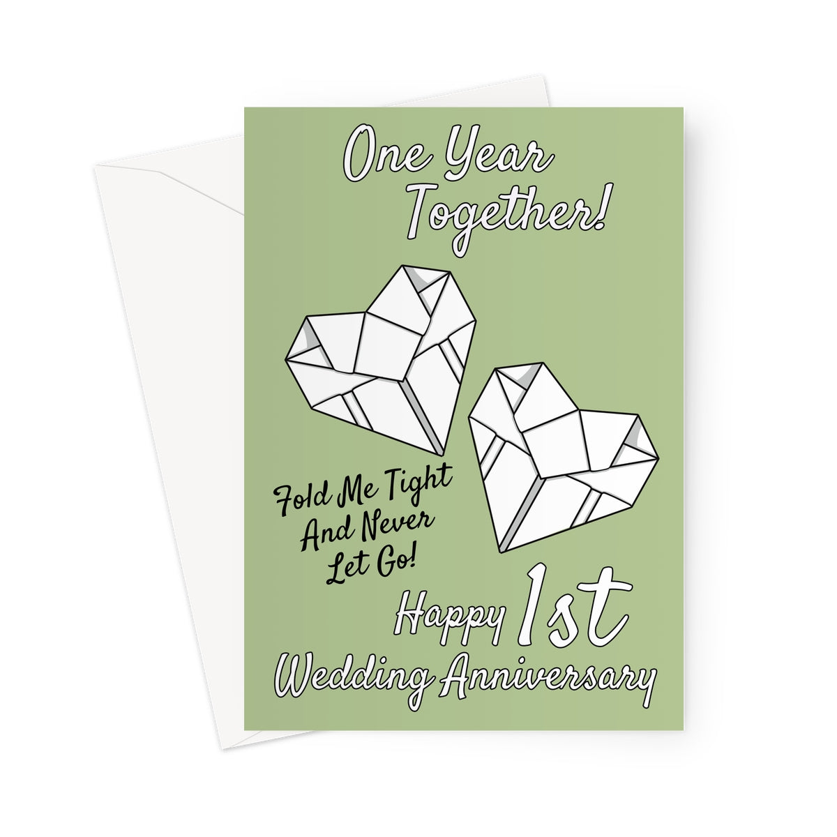 1st Wedding Anniversary Card - Paper