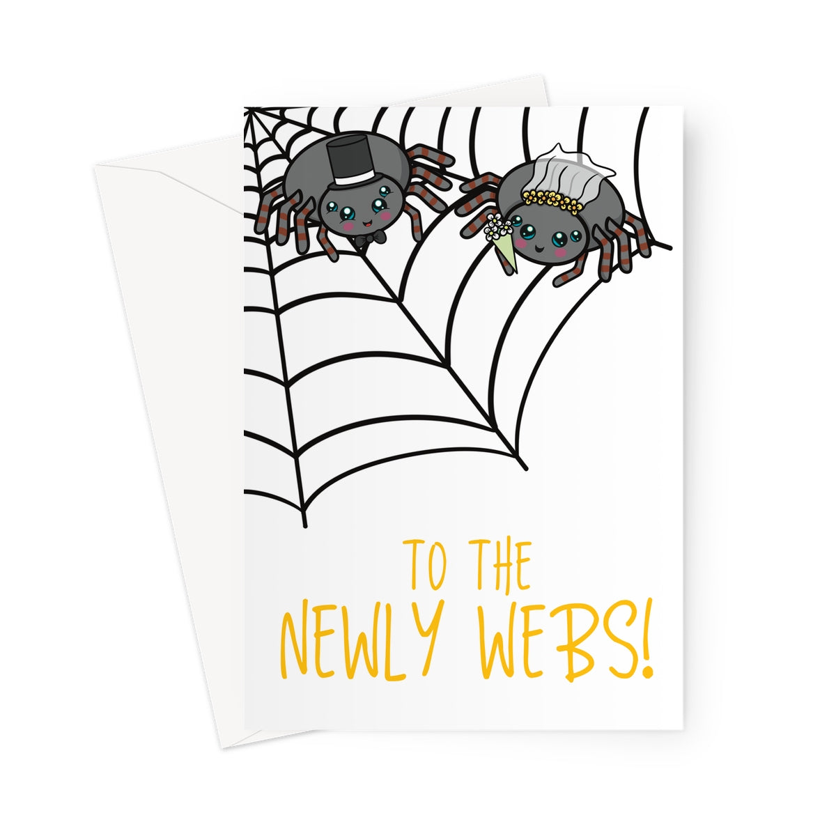 Funny Congratulations On Your Wedding Card - Spiders