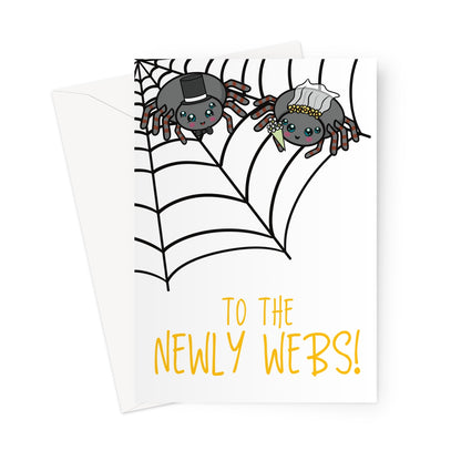 Funny Congratulations On Your Wedding Card - Spiders