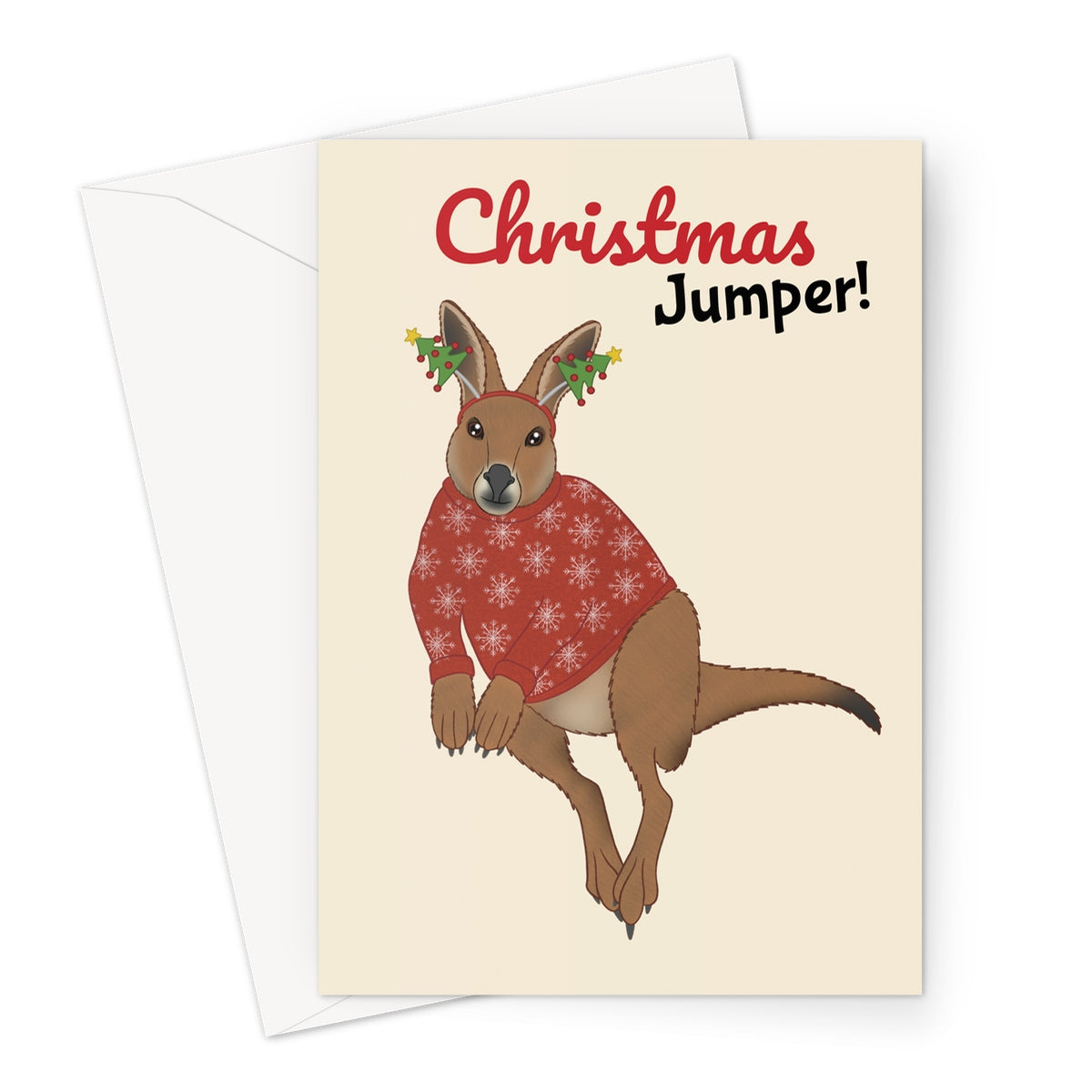 Funny Festive Christmas Jumper - Kangaroo Pun