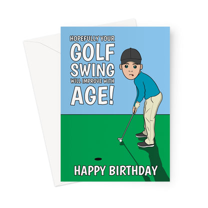 Funny Golf Birthday Card For Him