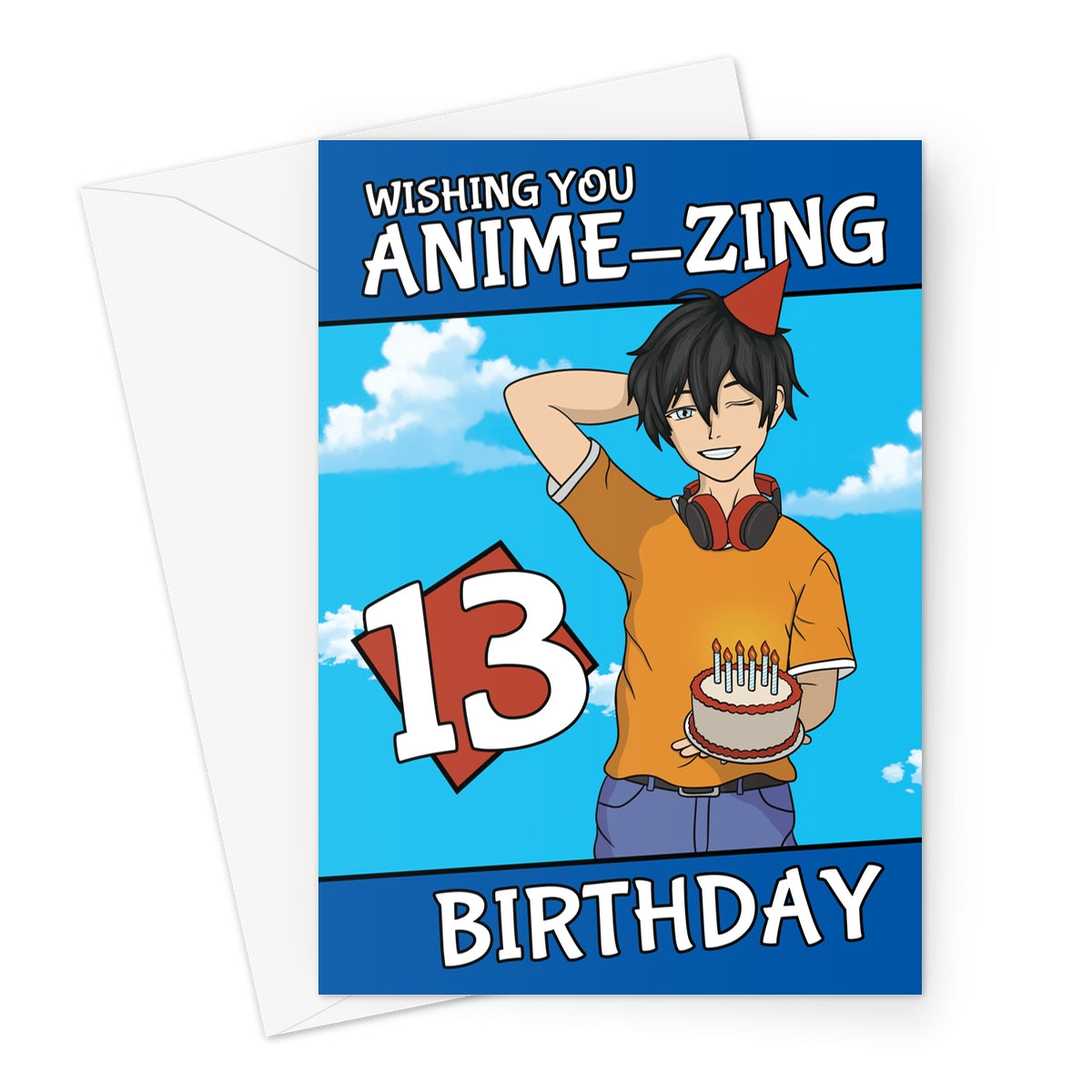 Anime 13th Birthday Card For A Boy