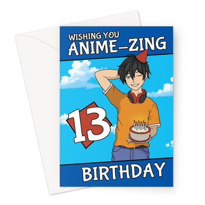 Anime 13th Birthday Card For A Boy