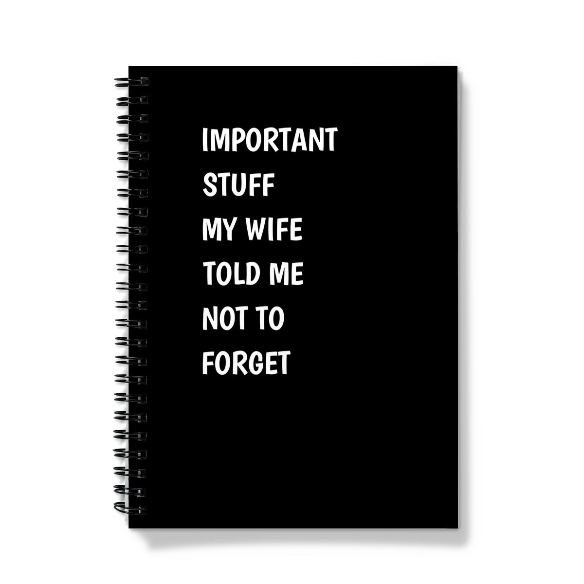 Funny Notebook For Husband - Important Stuff