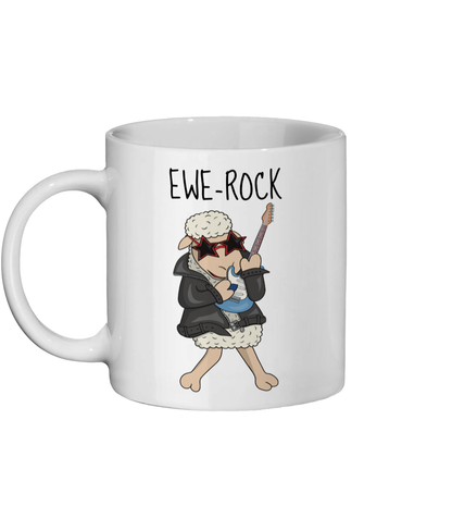 Funny Sheep Mug - Ewe-Rock - Front View