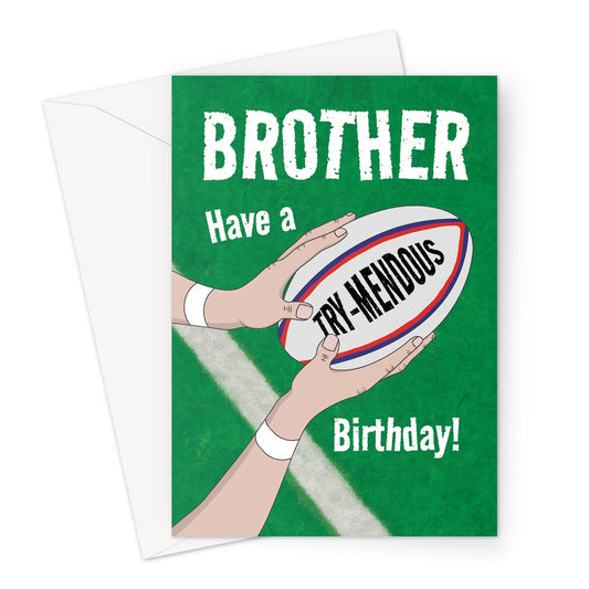 Rugby Brother Birthday Card