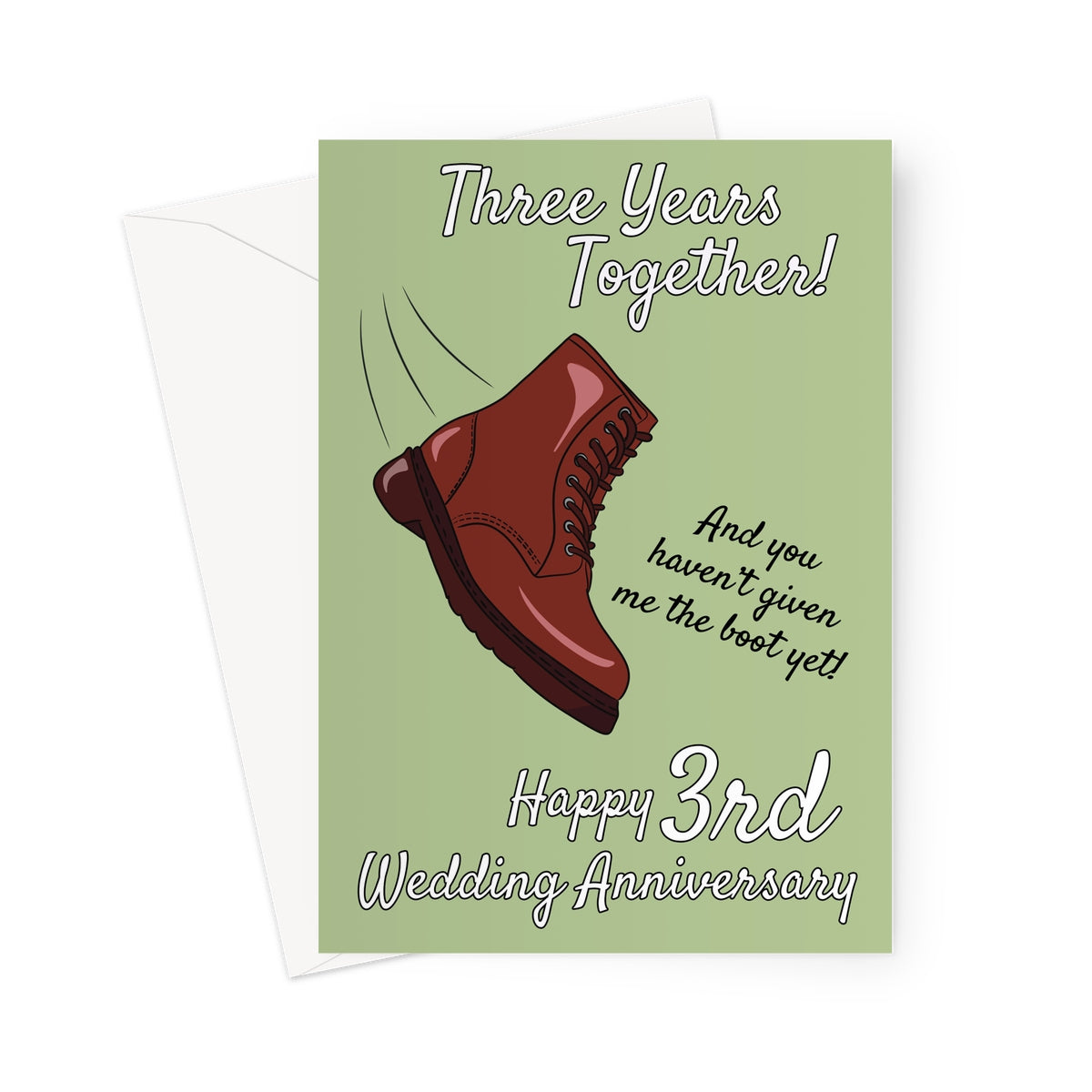 3rd Wedding Anniversary Card - Leather