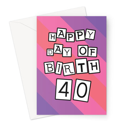 40th Birthday Card For Her