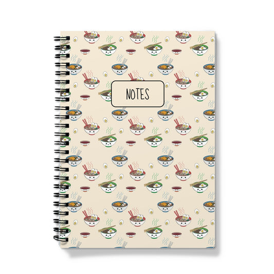 Japanese Food Pattern Notebook - Noodle Bowls