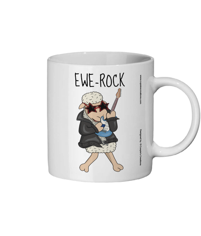 Funny Sheep Mug - Ewe-Rock - Back View