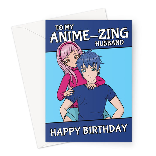 Anime Birthday Card For Husband