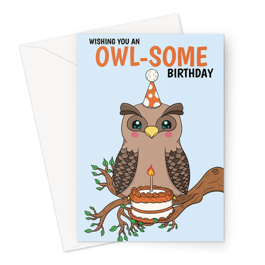 Cute Owl Birthday Card