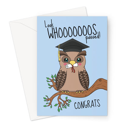 Owl Graduation Card - Passed Degree