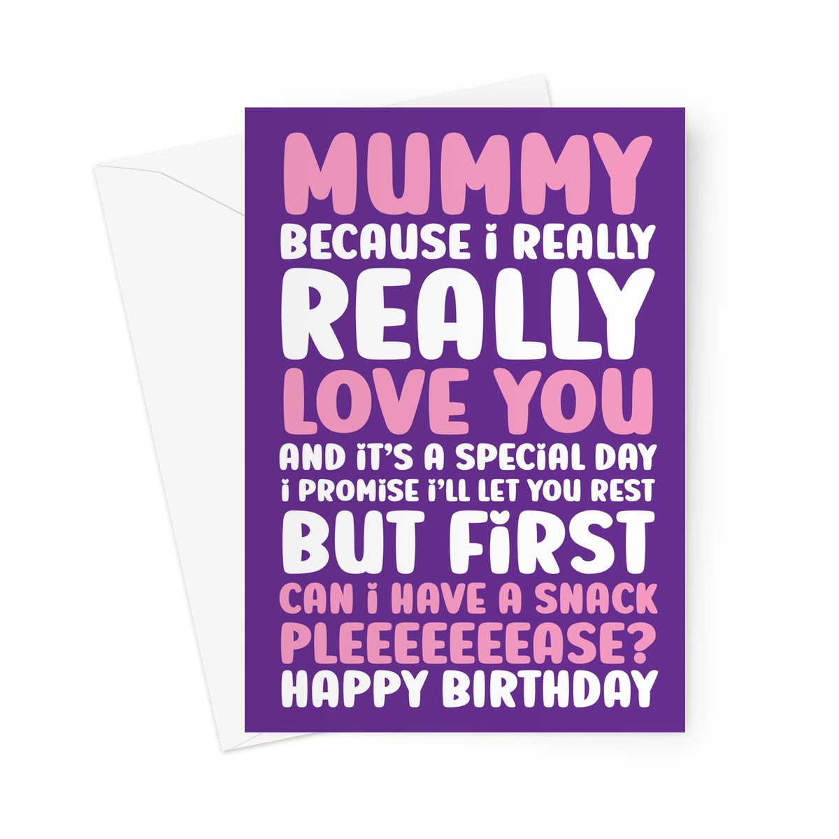 Funny Birthday Card For Mummy From Young Child