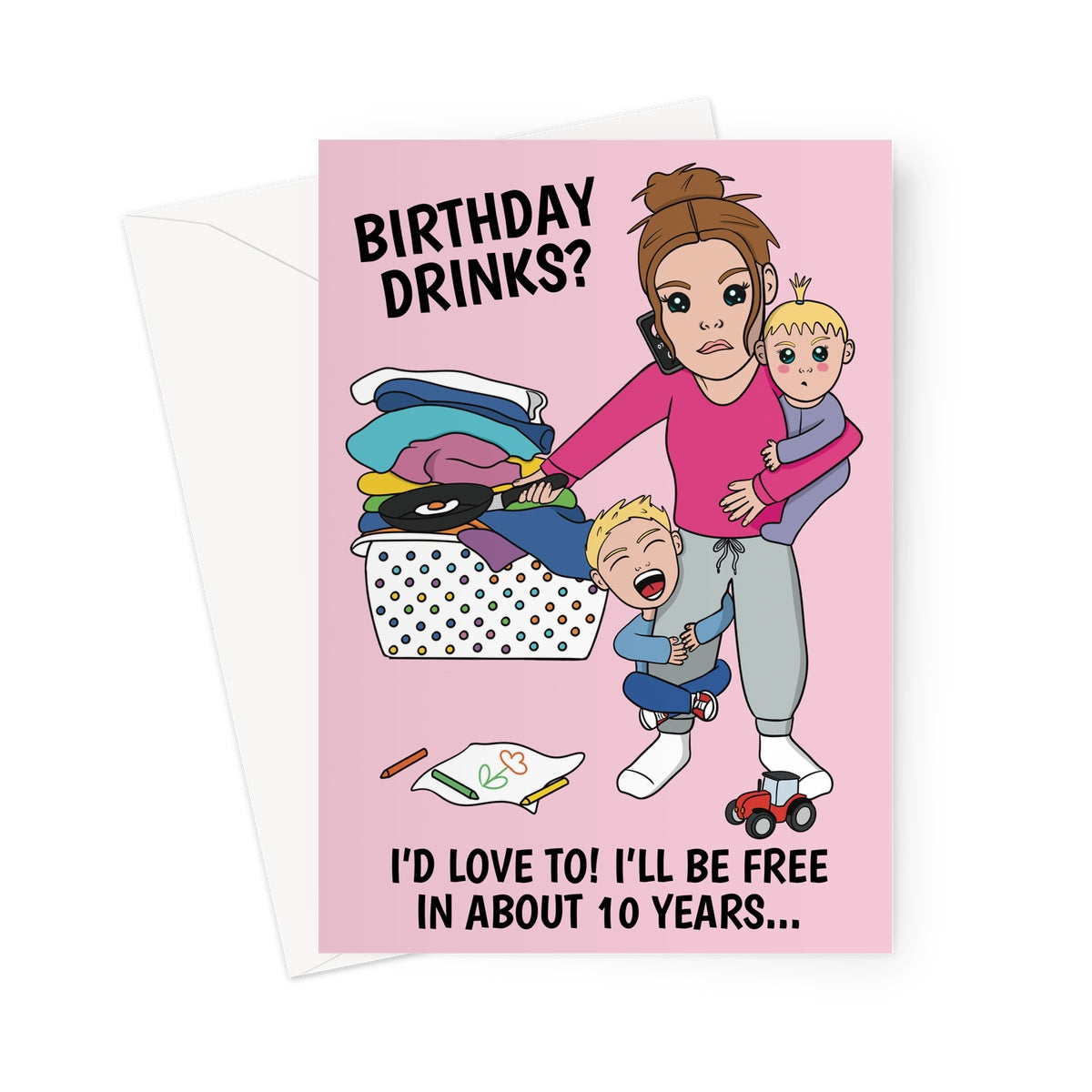Funny Birthday Card For A Mum With Young Children