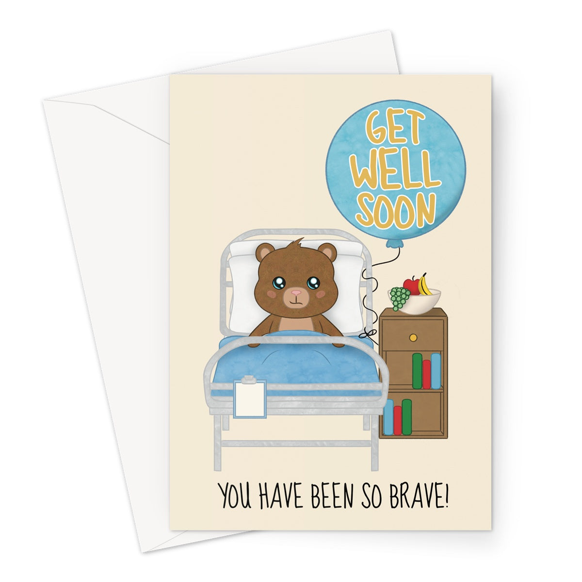 Teddy Bear get well soon card