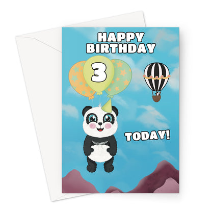 Happy 3rd Birthday Cute Panda Bear