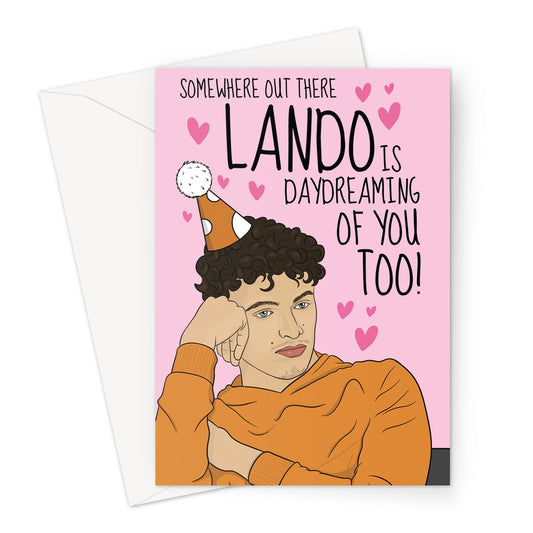 Lando Norris Birthday Card For Her - Daydreaming