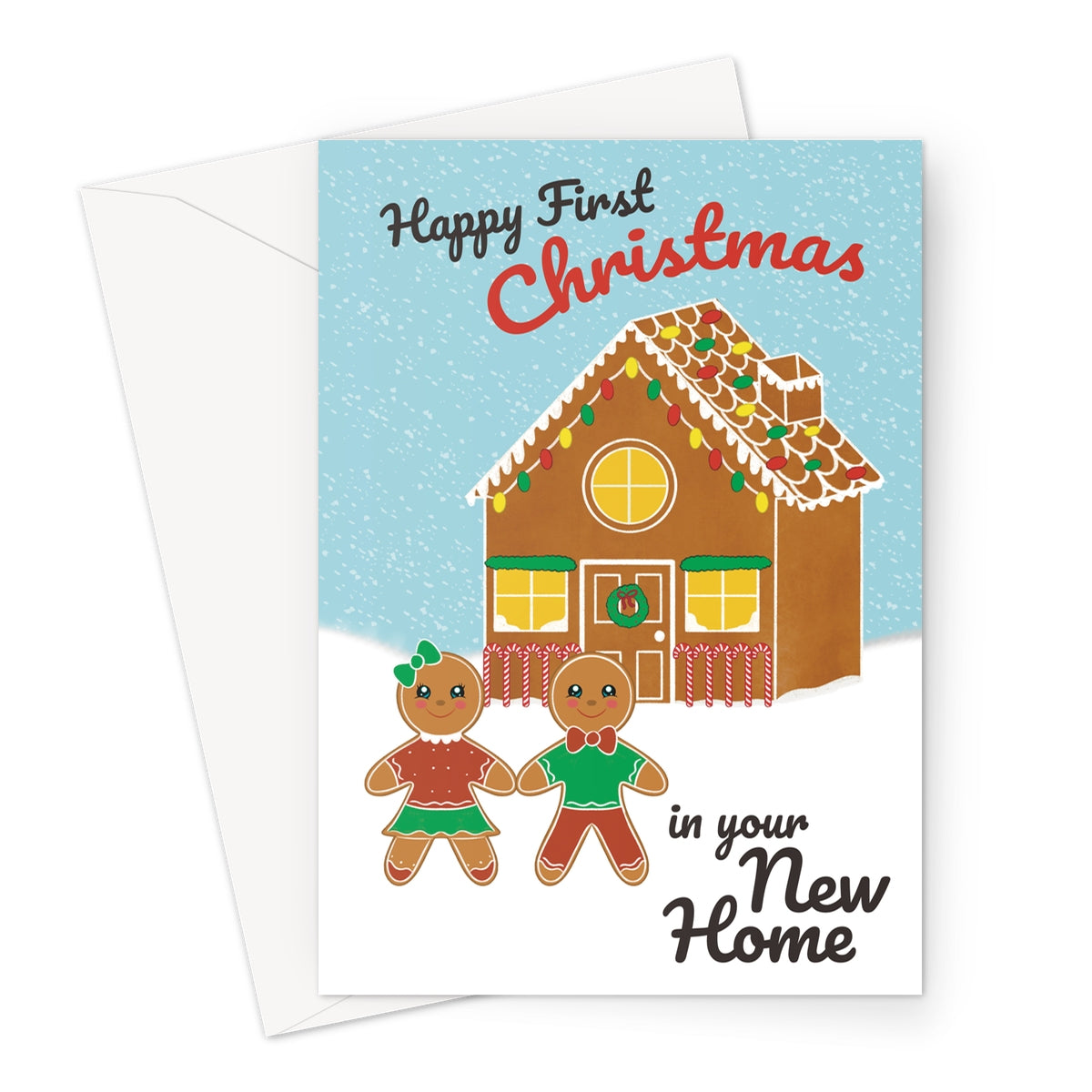 First Christmas In Your New Home Card - Gingerbread