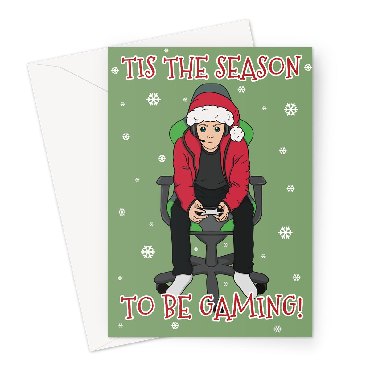 Christmas Card For Gamer - Tis The Season To Be Gaming