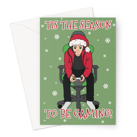 Christmas Card For Gamer - Tis The Season To Be Gaming