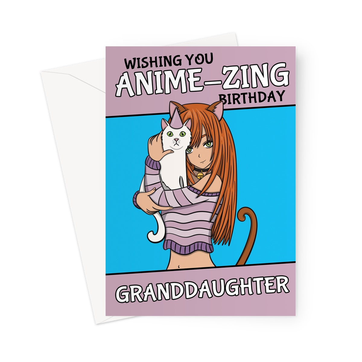 Granddaughter Anime Card - Happy Birthday Card