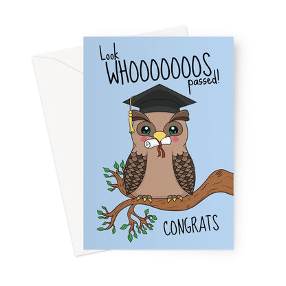 Owl Graduation Card - Passed Degree