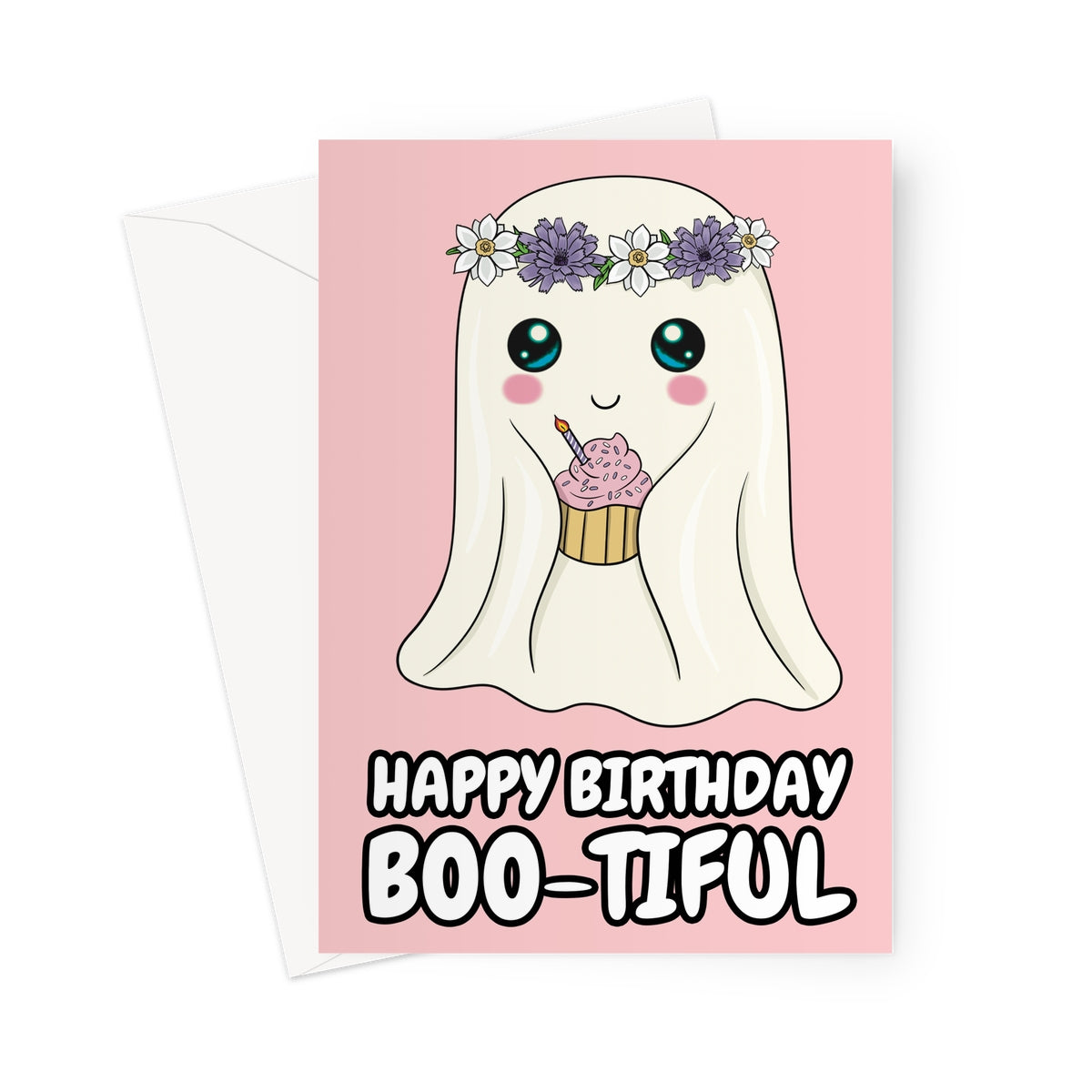 Cute Birthday Card For A Woman - Ghost Pun