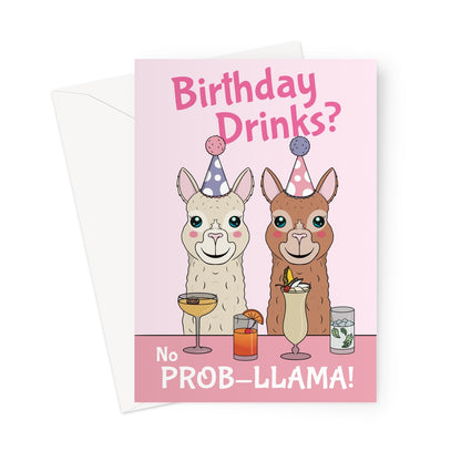 Funny Llama Birthday Card For Her