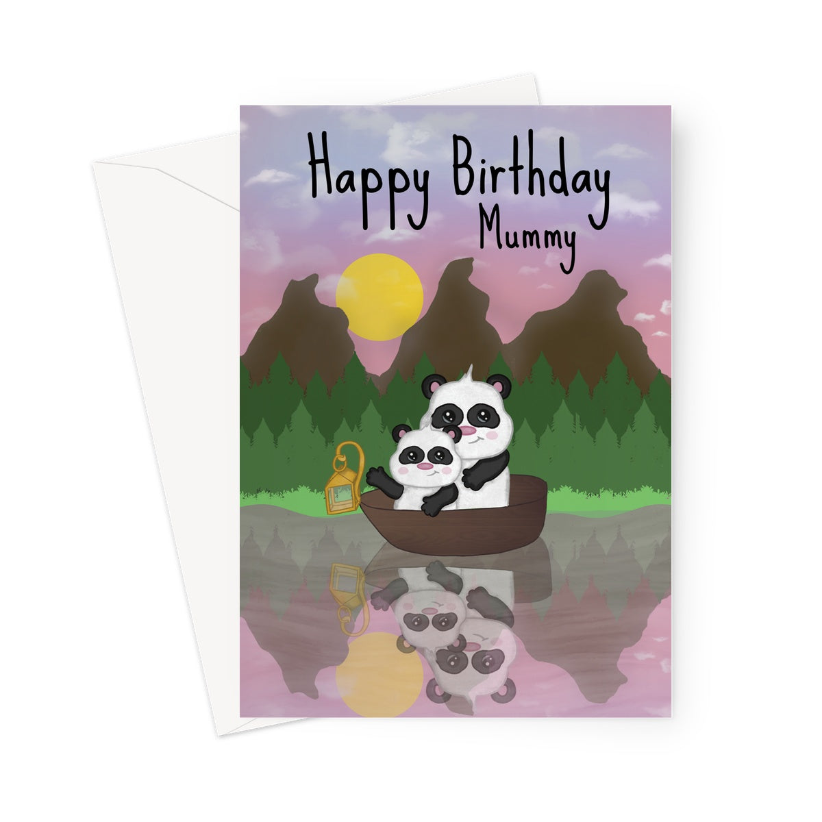 Mummy Birthday Card - Cute Pandas