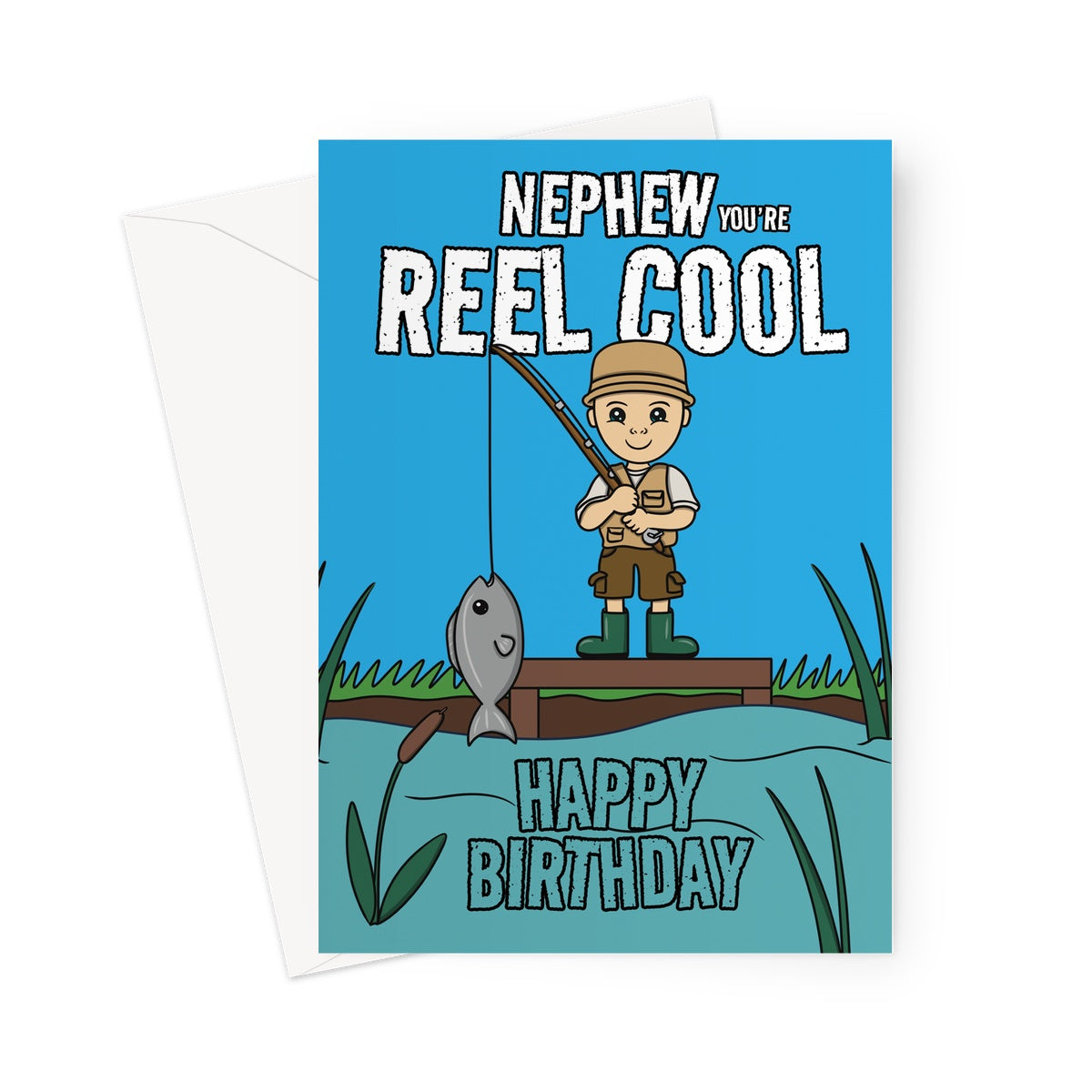 Fishing Birthday Card For Nephew