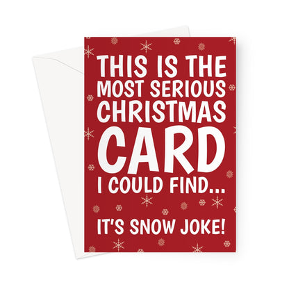 Witty Christmas Card - Bad Christmas Joke