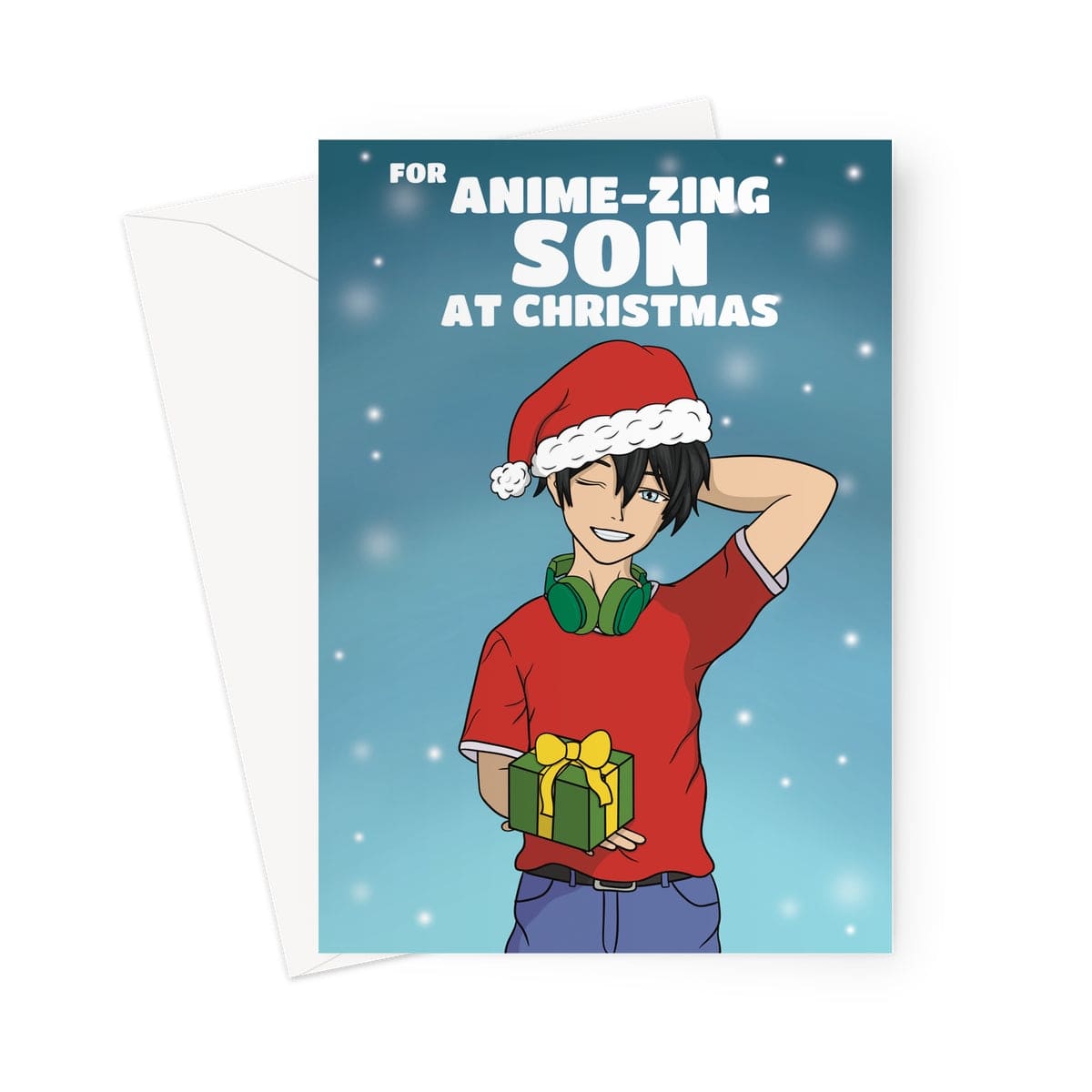 Christmas Anime Card For Son