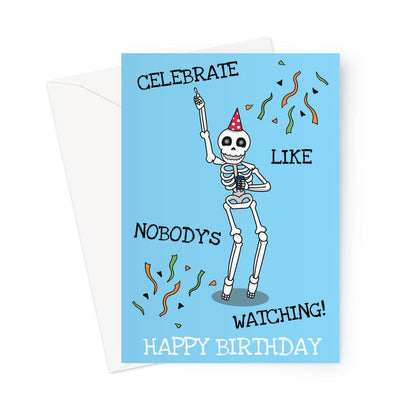 Skeleton Joke Birthday Card