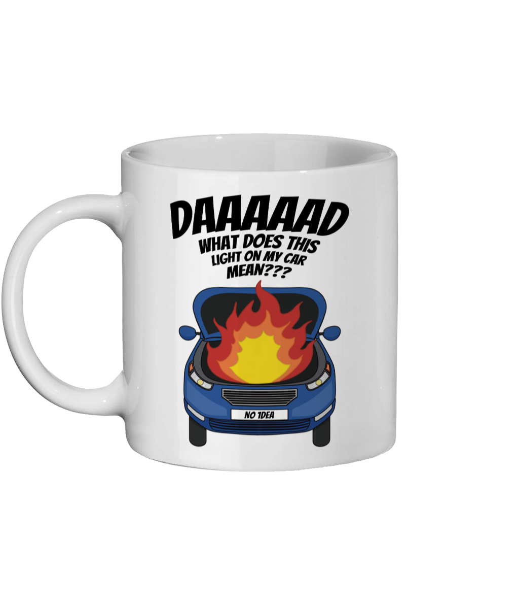 Dad Car Joke Mug | Car Advice From Dad | Father's Day Mug - Front View